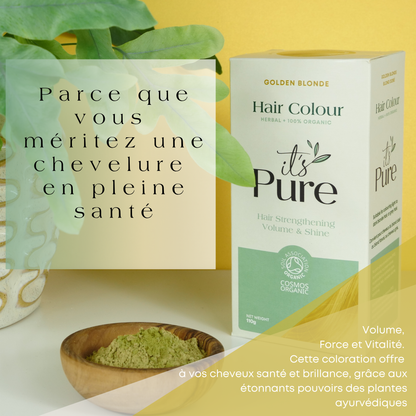 Coloration Végétale Blond Doré – Soin Naturel Sans PPD