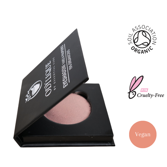 Fard À Paupière Bio COQUILLAGE – Rose Pâle Irisé